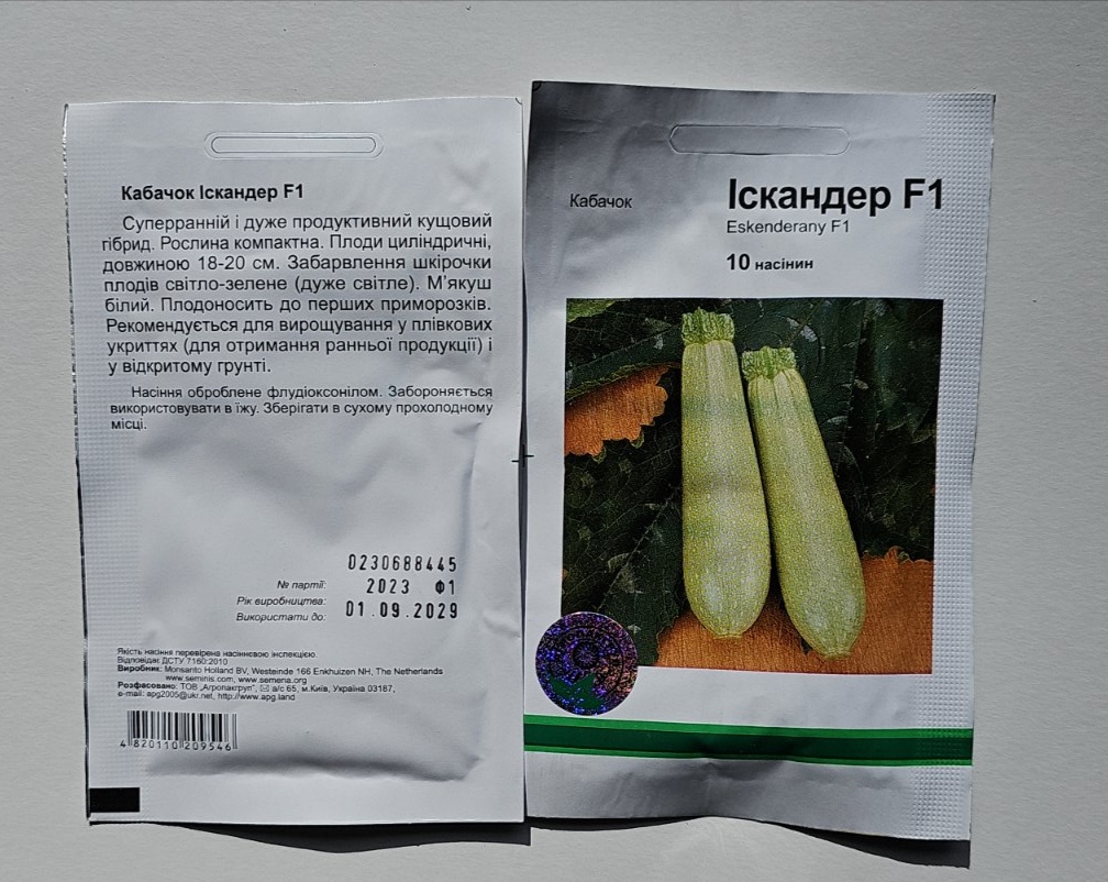 Кабачок Іскандер насіння Голандія - Image 2