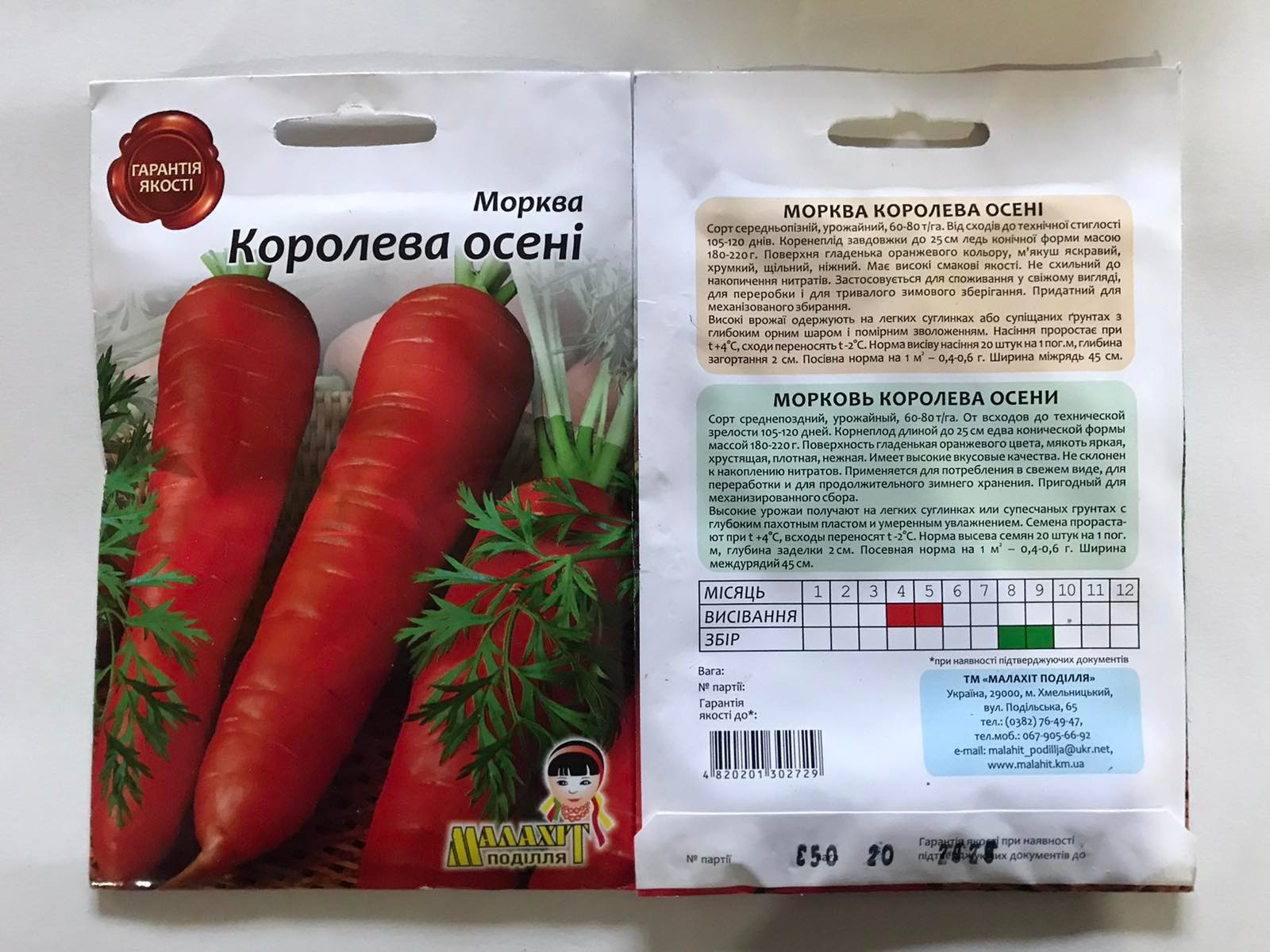 Морква Королева Осені (насіння) - Image 2
