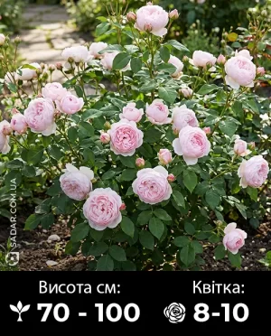 Саджанці рози Піоні Пінк